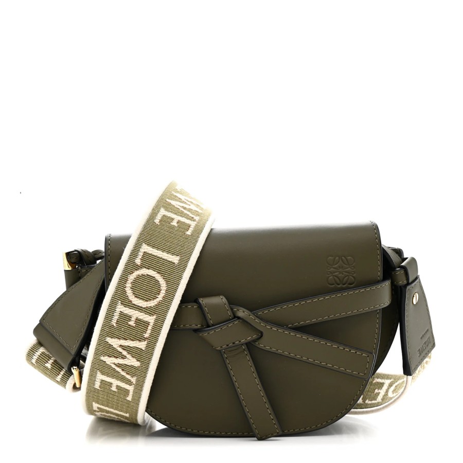 Loewe Calfskin Jacquard Mini Gate Dual Bag