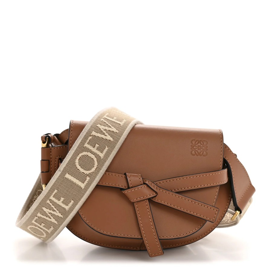 Loewe Calfskin Jacquard Mini Gate Dual Bag