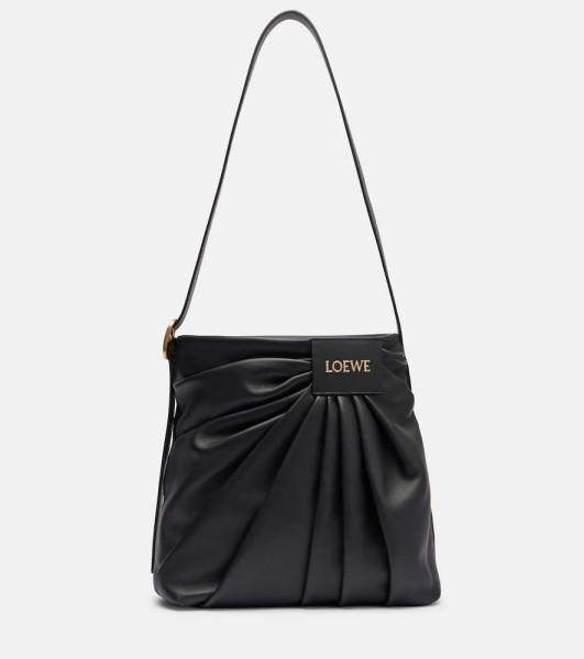 纳帕羊皮革 Draped 手拿包