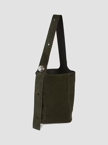 绒面牛皮革 Pebble Bucket 水桶手袋