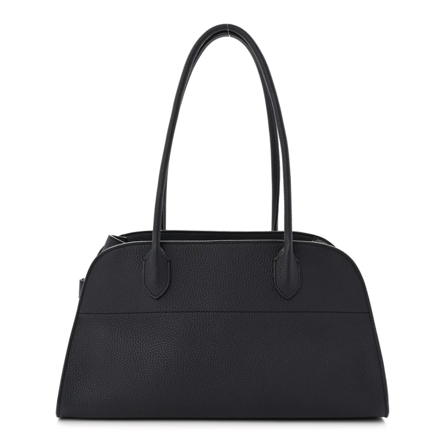 Matte Grained Calfskin Margaux Shoulder 12 Boulder