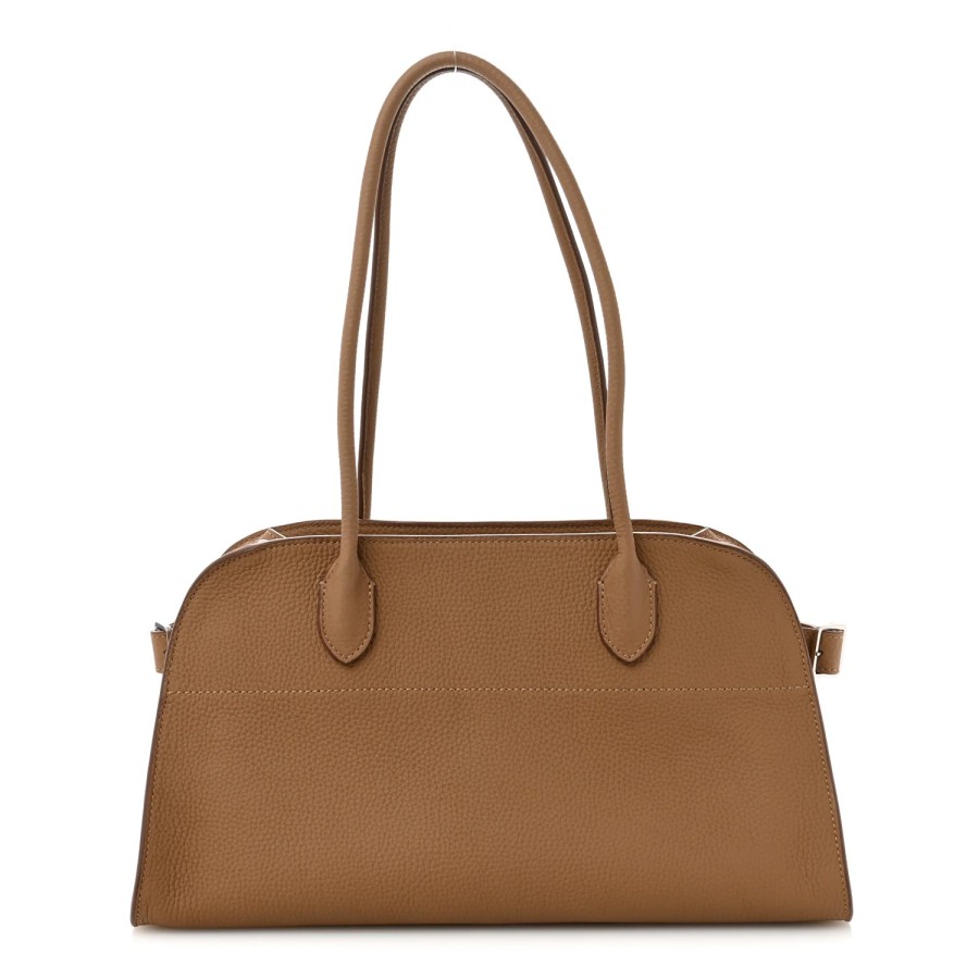 Matte Grained Calfskin Margaux Shoulder 12 Boulder