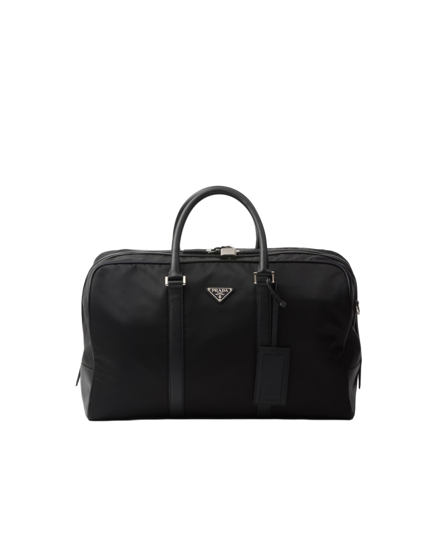 2VC014 Re-Nylon And Saffiano Leather Duffel Bag