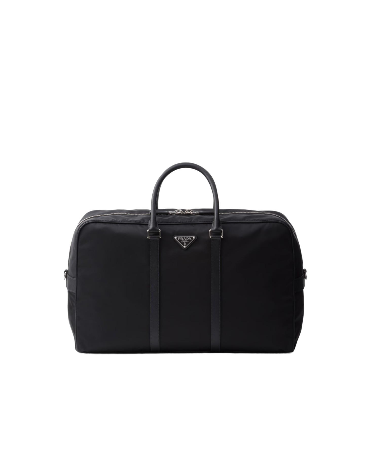 2VC042 Re-Nylon And Saffiano Leather Duffel Bag