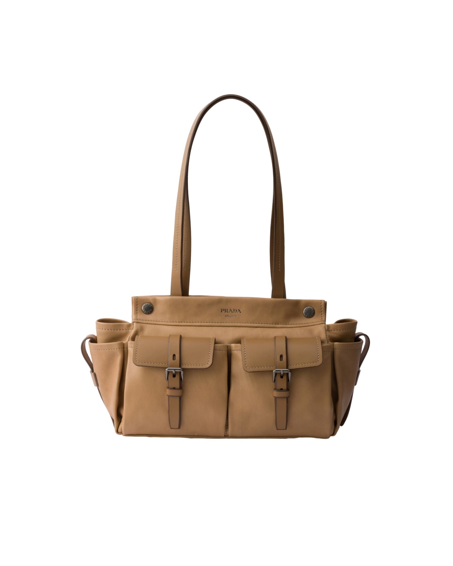 1BG645 Route Medium Leather Tote Bag