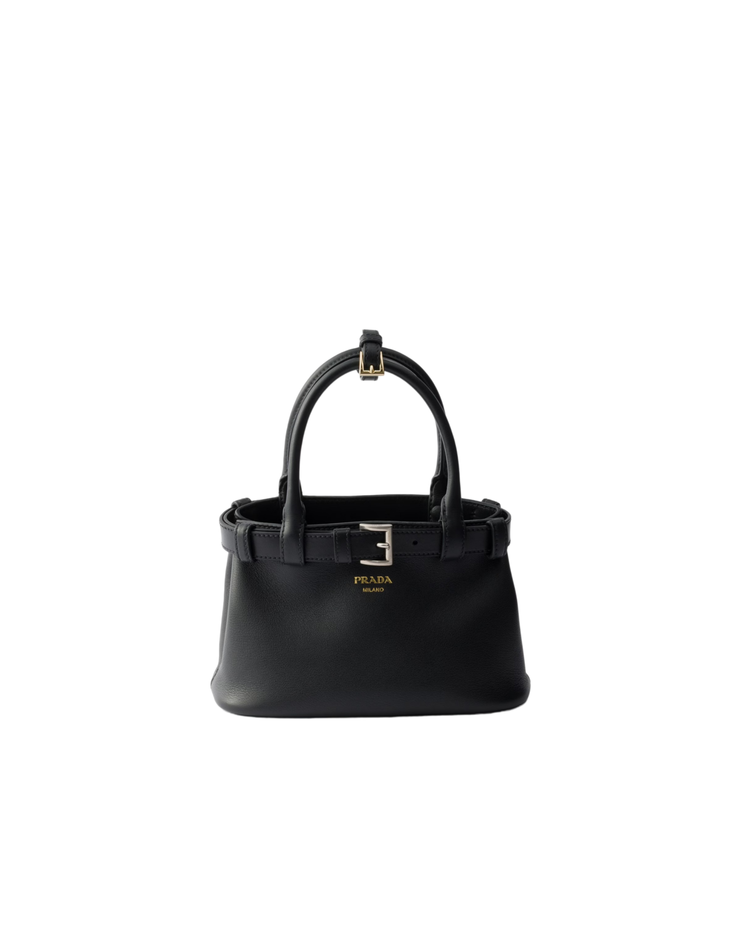 1BA502  Prada Buckle小号皮革手袋