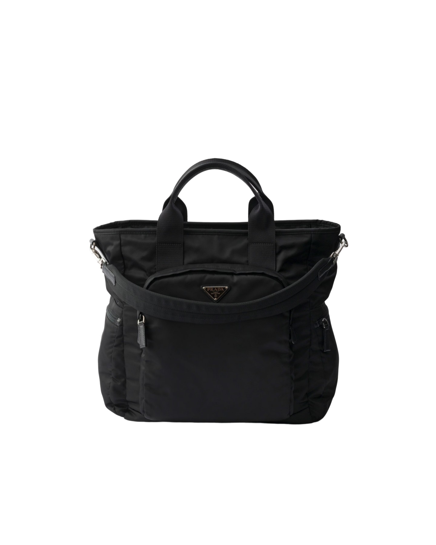 2VG136 Re-Nylon and Saffiano leather tote bag
