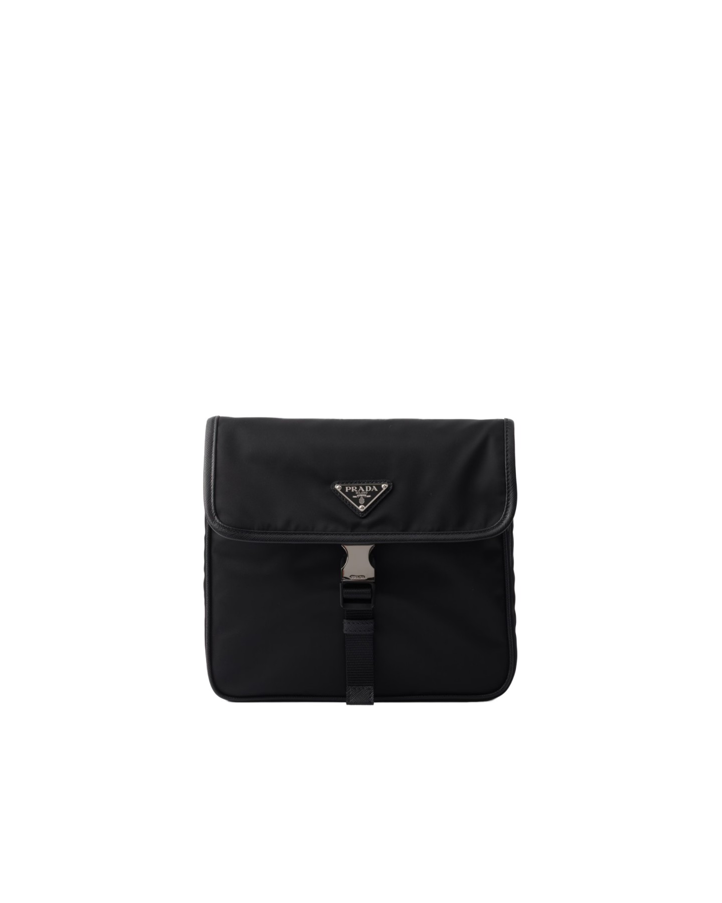 2VD077 Re-Nylon Snd Saffiano Leather Shoulder Bag