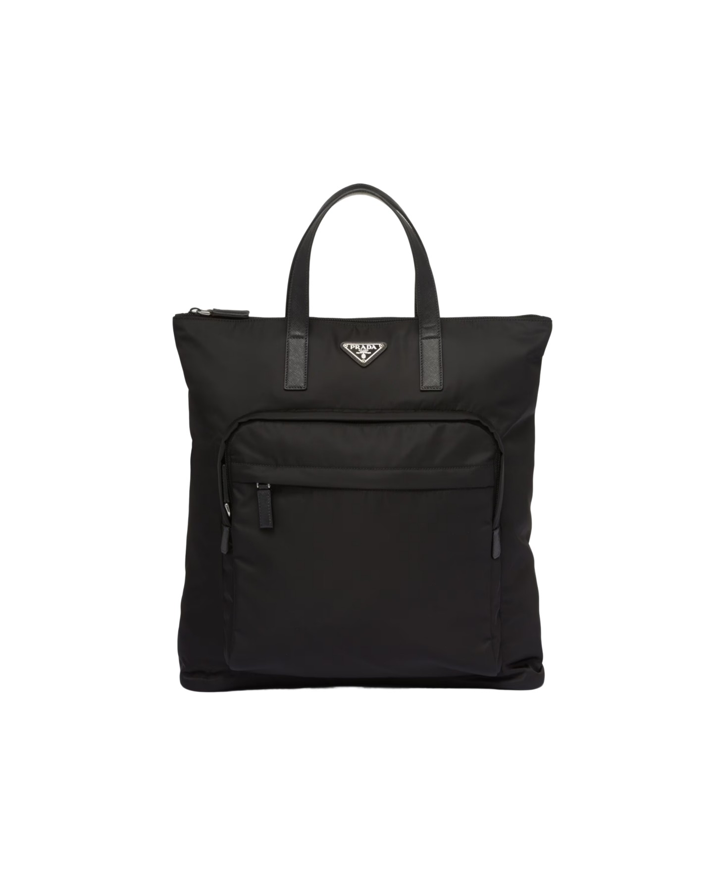 2VG098 Re-Nylon And Saffiano Leather Tote Bag