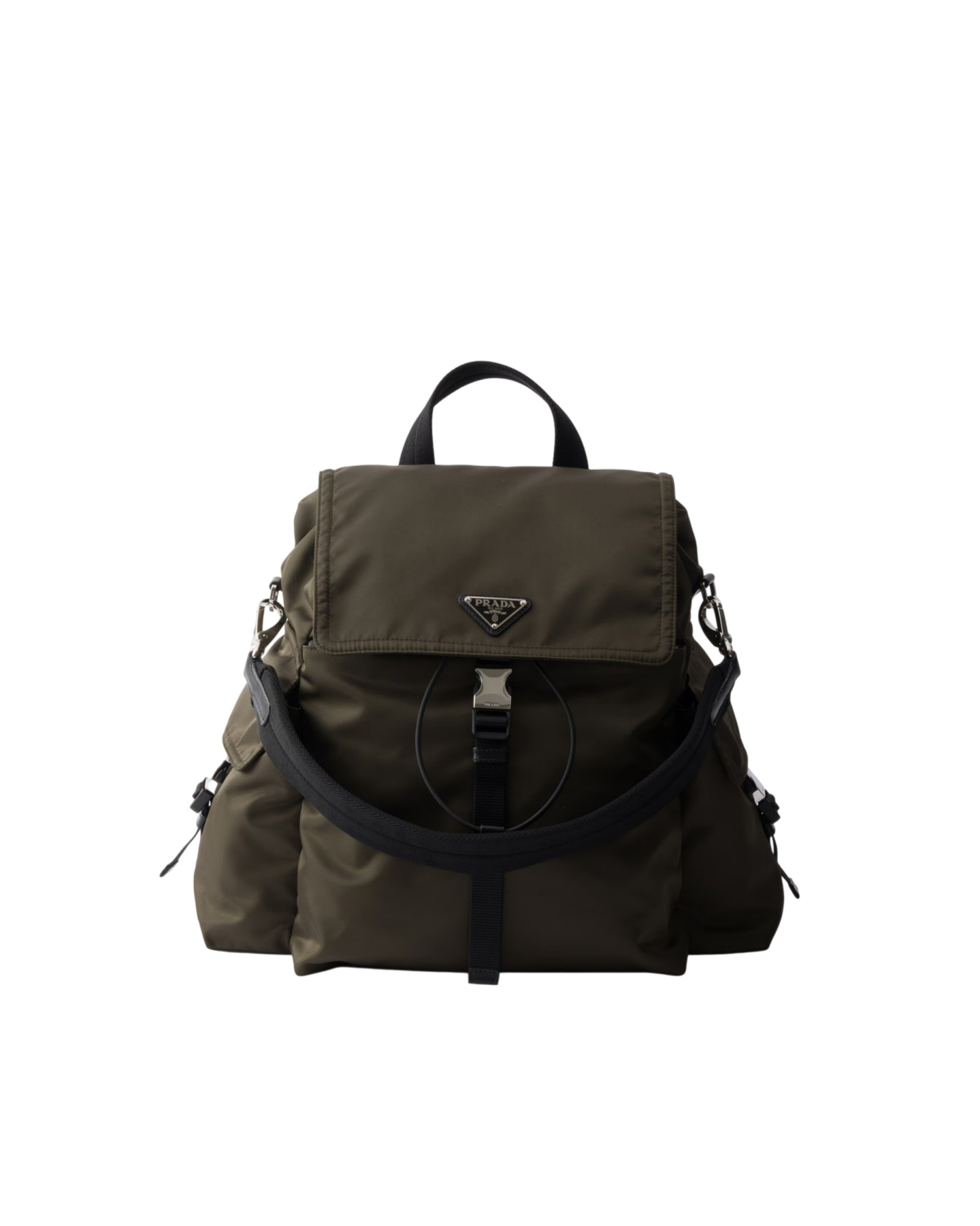 2VZ118 Explore Re-Nylon And Leather Backpack