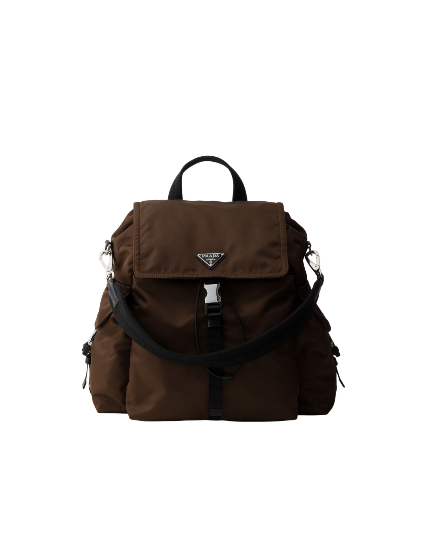 2VZ118 Explore Re-Nylon And Leather Backpack